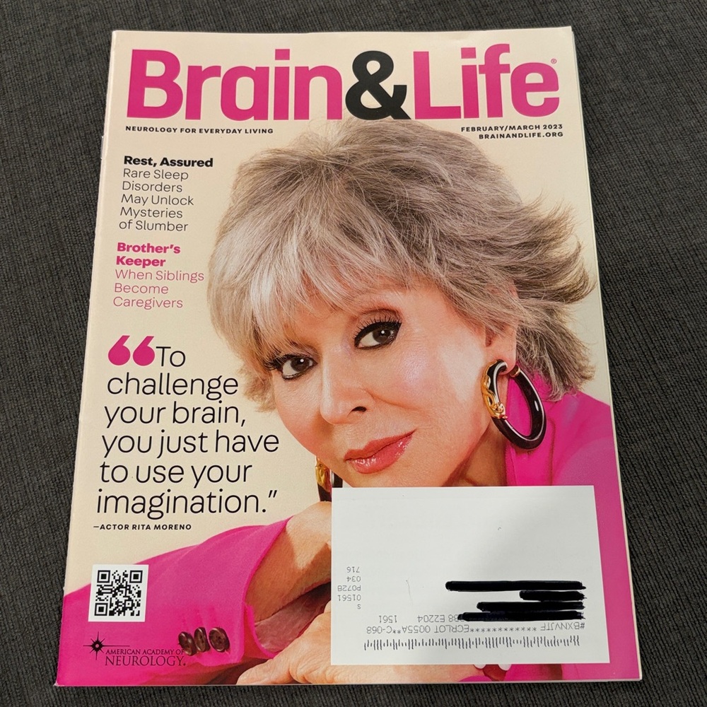 Brain & Life magazine - Feb/March 2023 - Rita Moreno - NEVER READ health